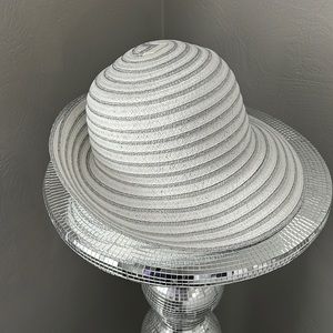 White and silver hat